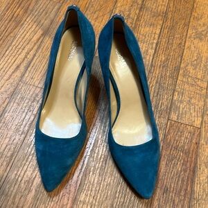 Michael Kors Teal Suede Pumps Size 10